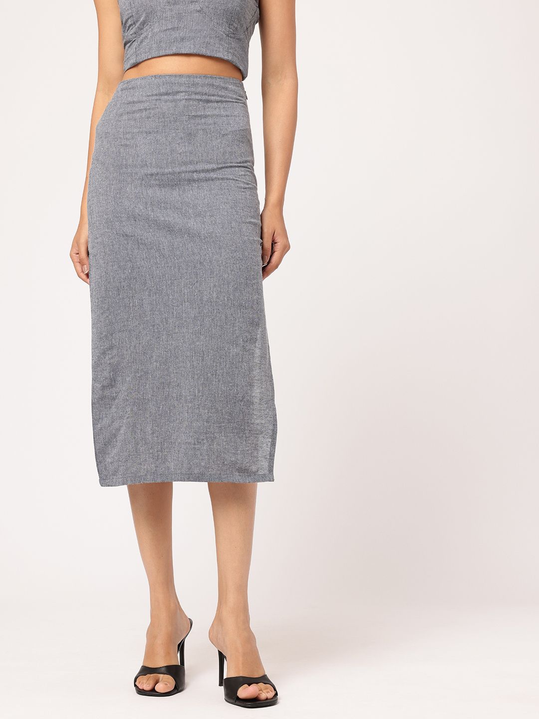 DressBerry Formal Fever High Waist Midi Pencil Skirt