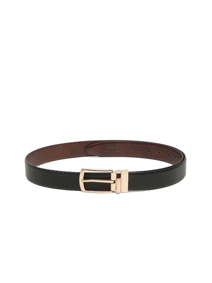 Teakwood Leathers Men Textured Leather Reversible Formal Belt