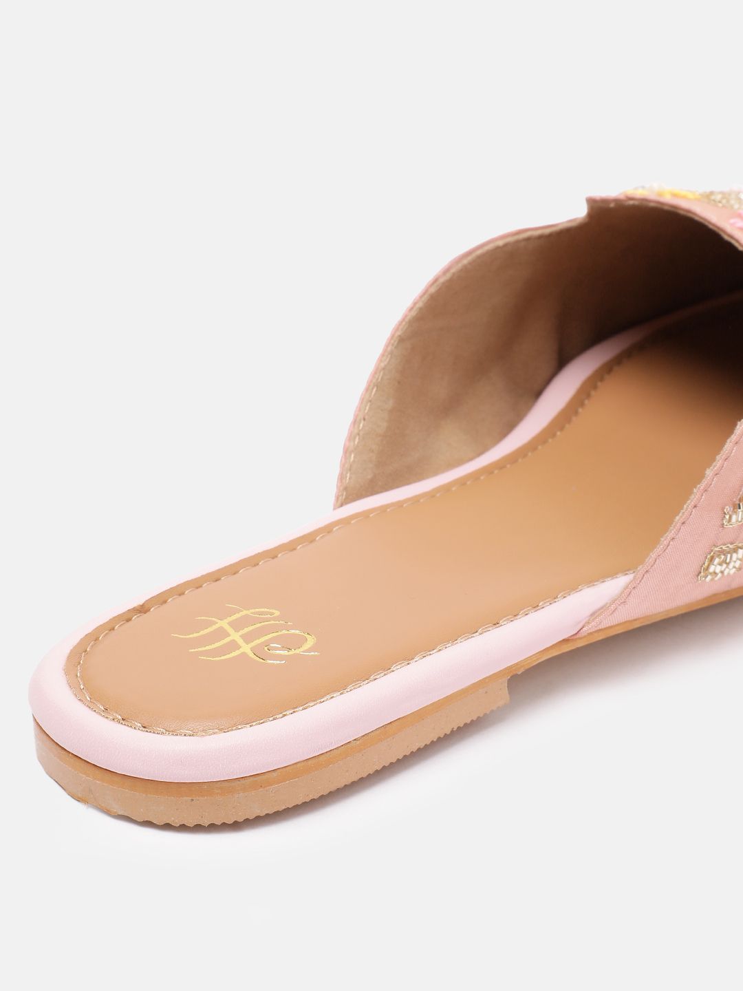 House of Pataudi Women Ethnic Embellished Mules