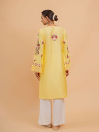 HOUSE OF KARI Women Chanderi Silk Kurta with Aari work