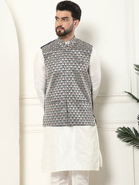SOJANYA LUXE Men Embroidered Mandarin Collar Nehru Jackets