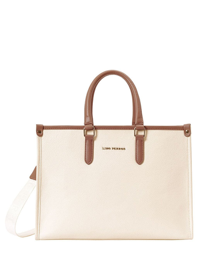 Lino Perros Textured Structured Shoulder Bag With Detachable Strap
