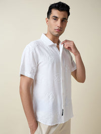 Thomas Scott Men Embroidered Regular Fit Casual Shirt