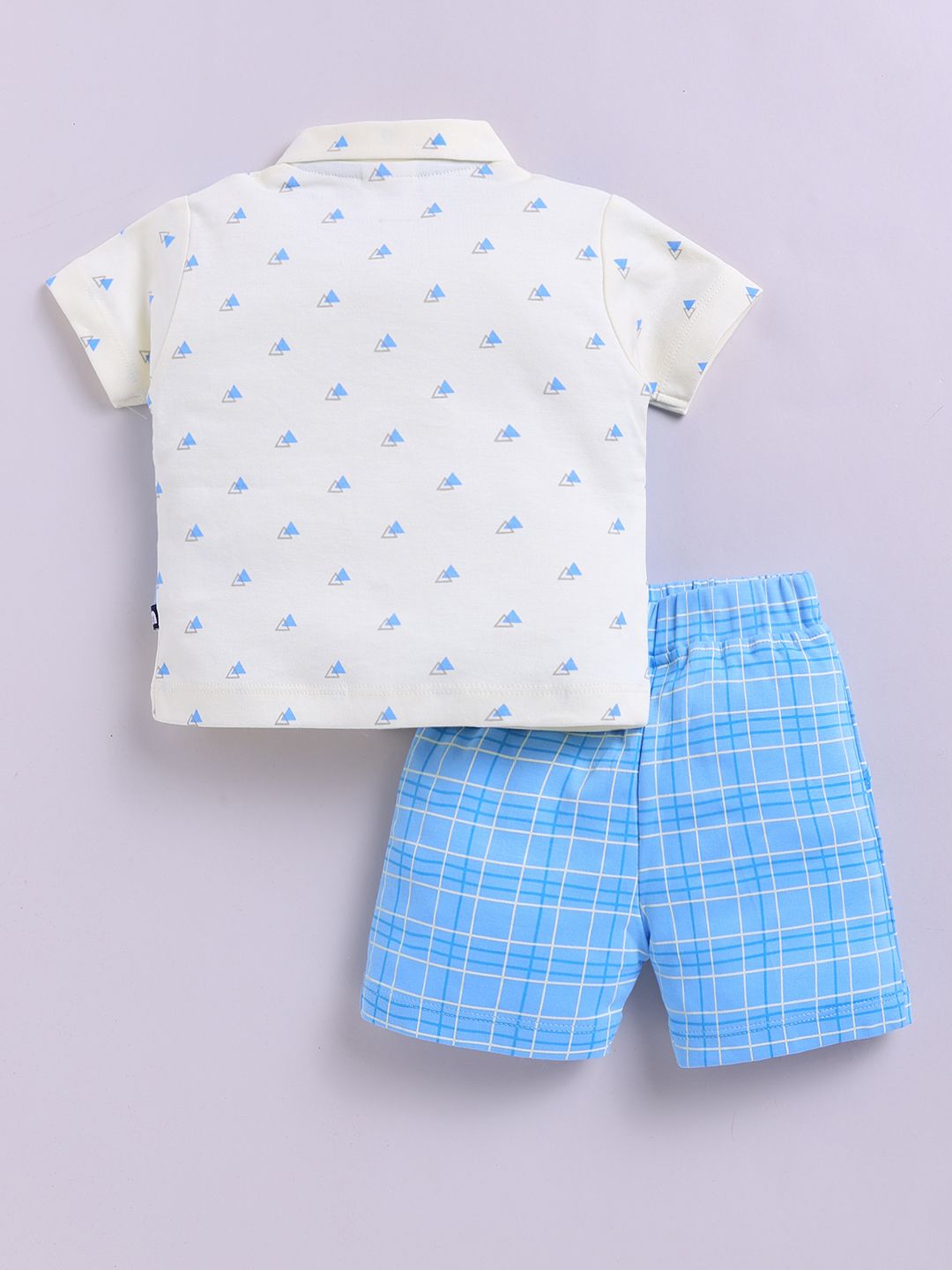 Moms Love Infant Boys Checked Pure Cotton Clothing Set