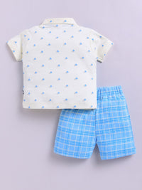 Moms Love Infant Boys Checked Pure Cotton Clothing Set