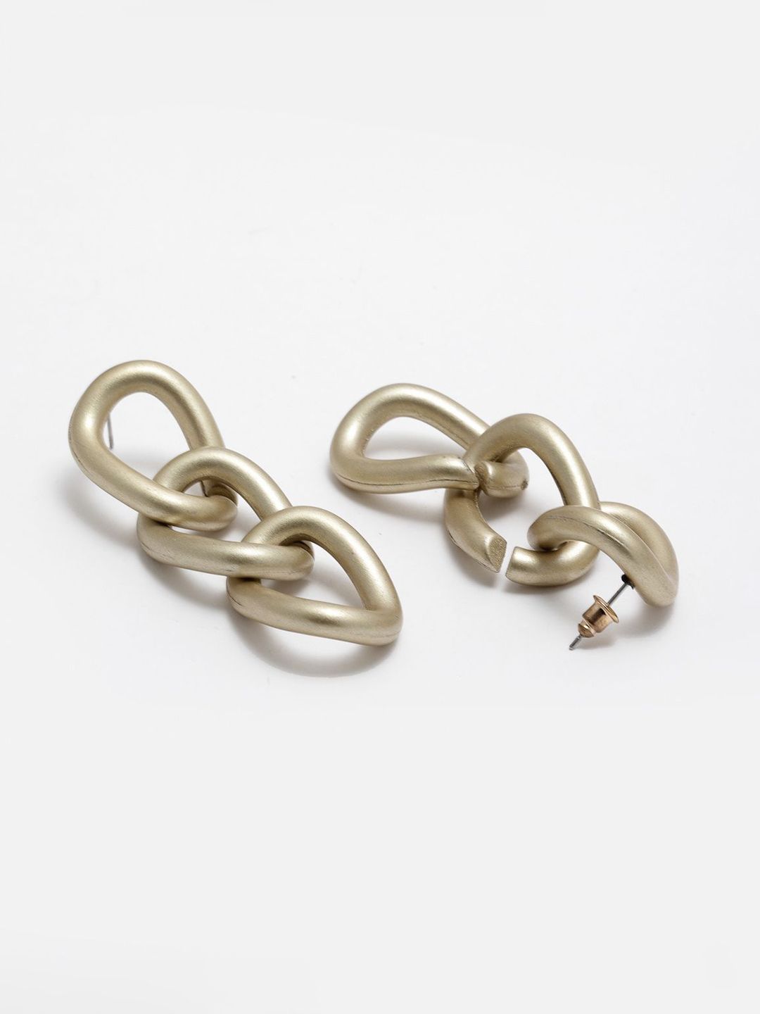 DressBerry Gold Plated Contemporary Drop Earrings