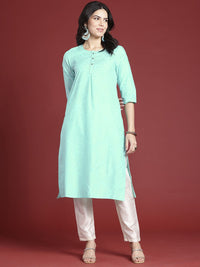 Anouk Floral Printed Gotta Patti Straight Kurta