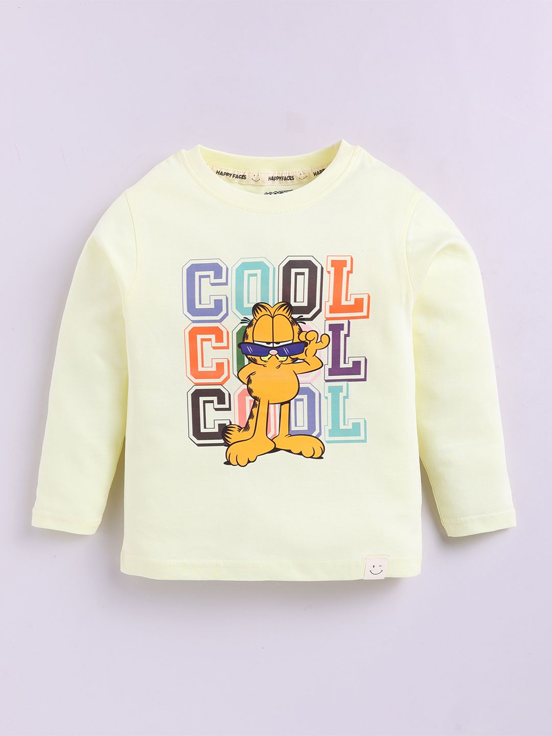 Happy Faces Boys Garfield Printed Pure Cotton T-shirt
