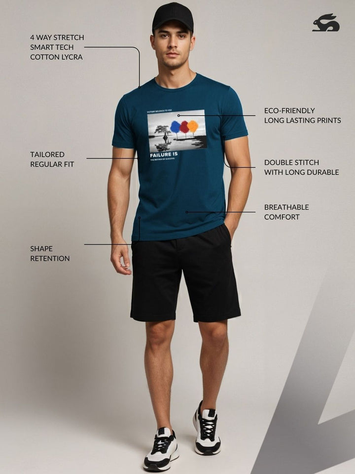 ADRO Graphic Printed Round Neck Skin-Friendly Regular Fit T-shirt