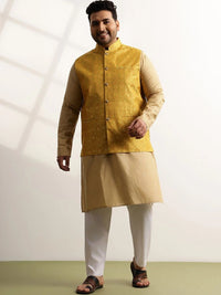 SOJANYA PLUS Woven Design Brocade Nehru Jackets