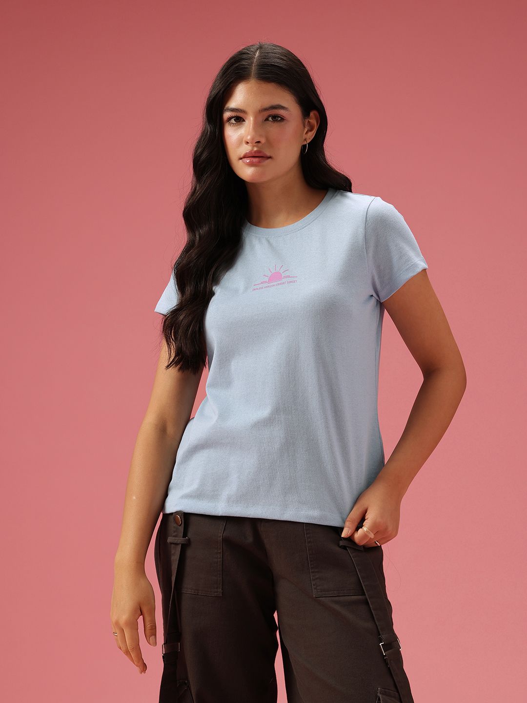 DressBerry Typography Printed Casual T-shirt