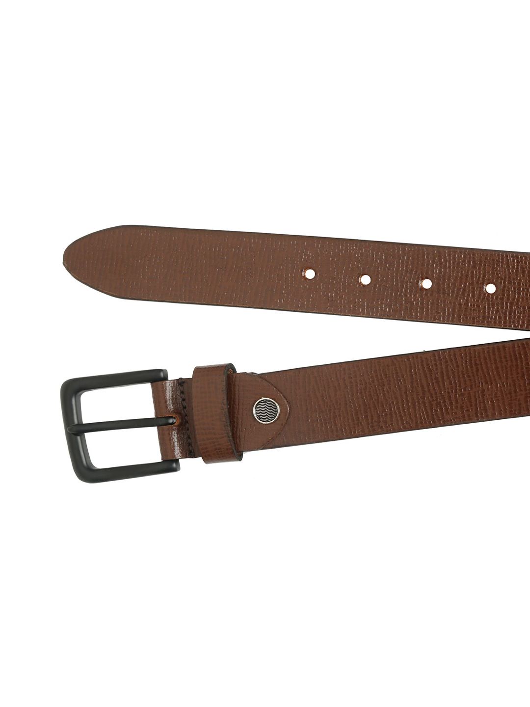 Teakwood Leathers Men Textured Leather Belt