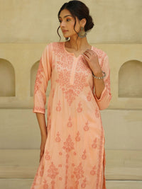 House of Chikankari Women Embroidered Thread Work Kurta