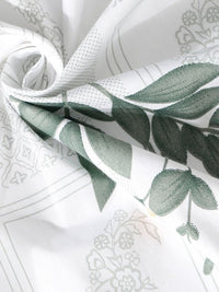 KLOTTHE White & Grey Floral 400 TC Cadar dengan 2 Sarung Bantal