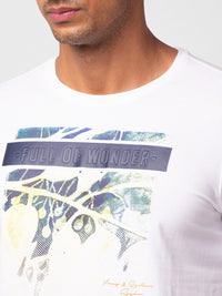 SPYKAR Men Typography Printed Slim Fit Cotton T-shirt
