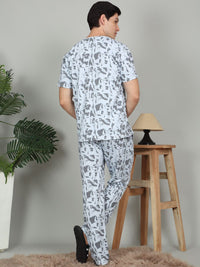 Sweet Dreams Men Printed T-shirt and Pyjamas Night suit