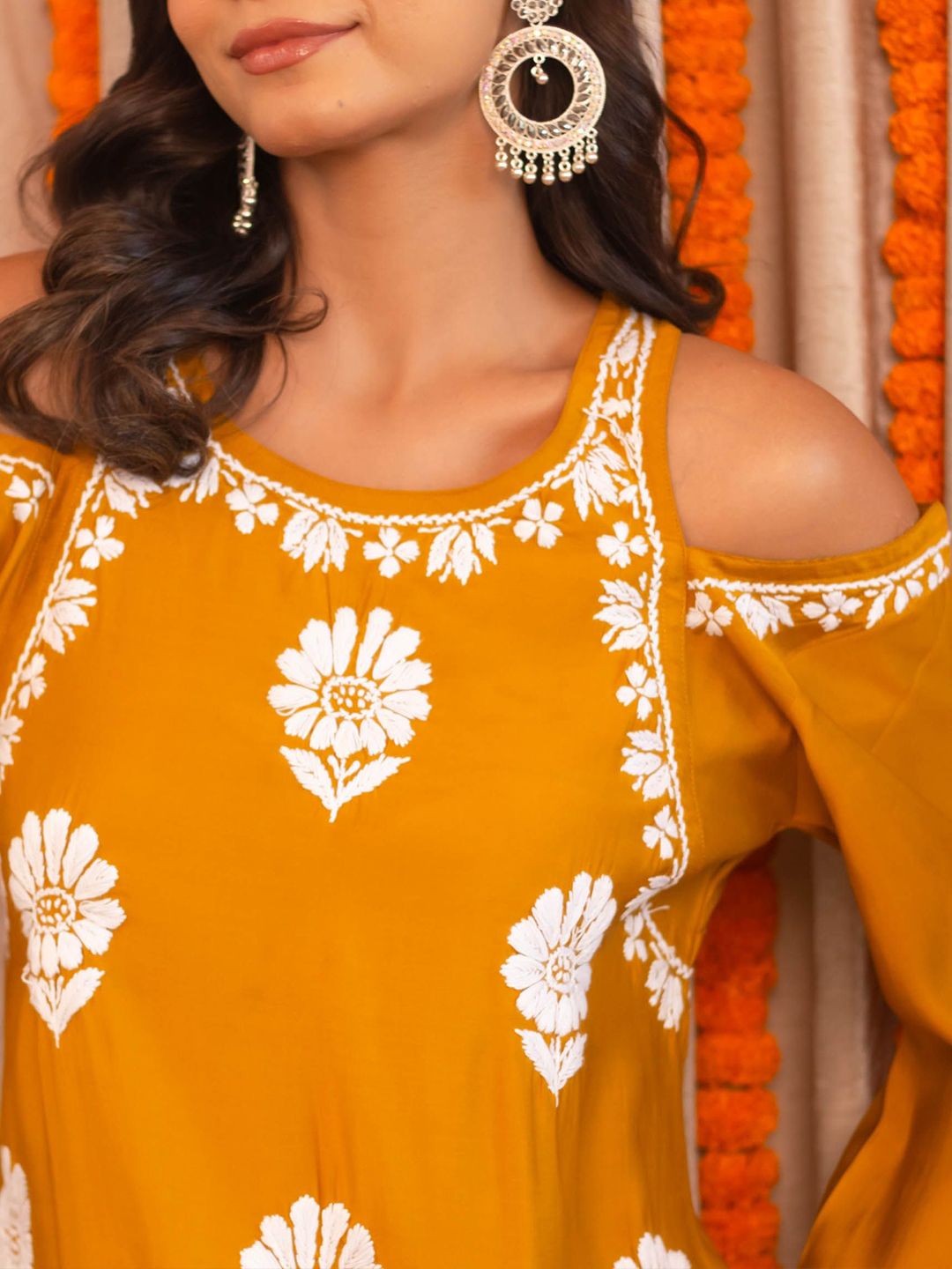 House of Kari Women Chikankari Muslin Kurta