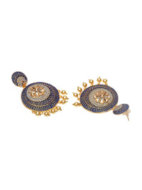 Anouk Gold-Plated Cubic Zirconia Studded Contemporary Drop Earrings