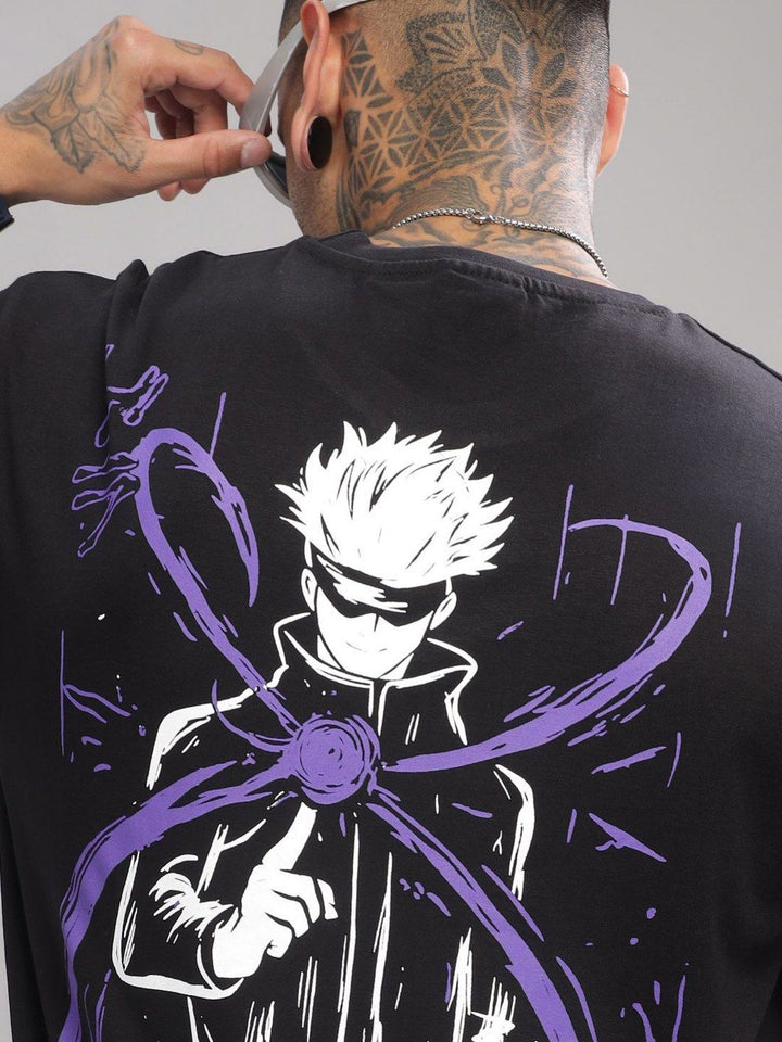 ADRO Lelaki Grafik Anime Bercetak T-Shirt Bersaiz Besar Kapas Leher Bulat