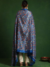 Varanga Embroidered Thread Work Mandarin Collar Straight Kurta with Trousers & Dupatta