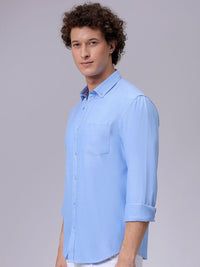 The Indian Garage Co Men Slim Fit Solid Spread Collar Casual Shirt