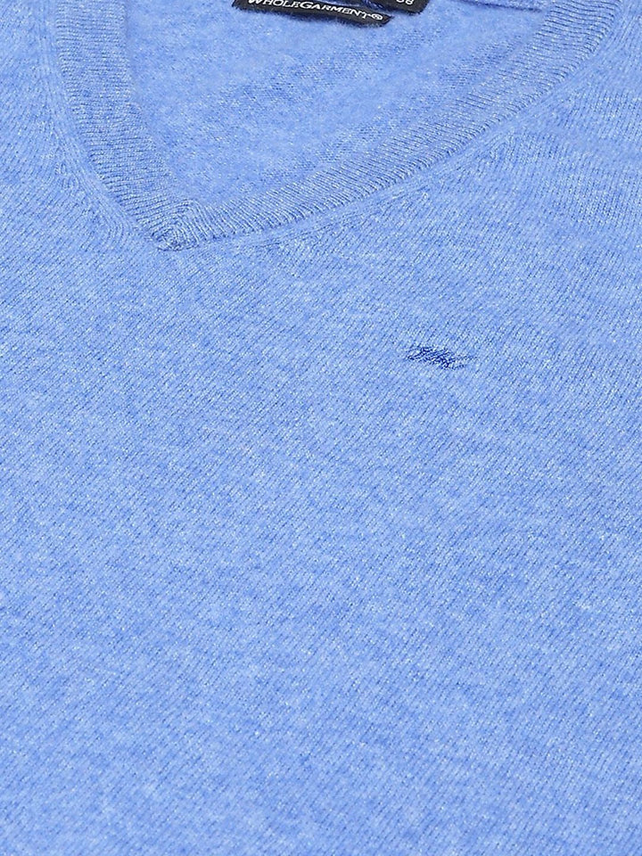 Monte Carlo Men Solid V-Neck Ribbed Sweater Vest