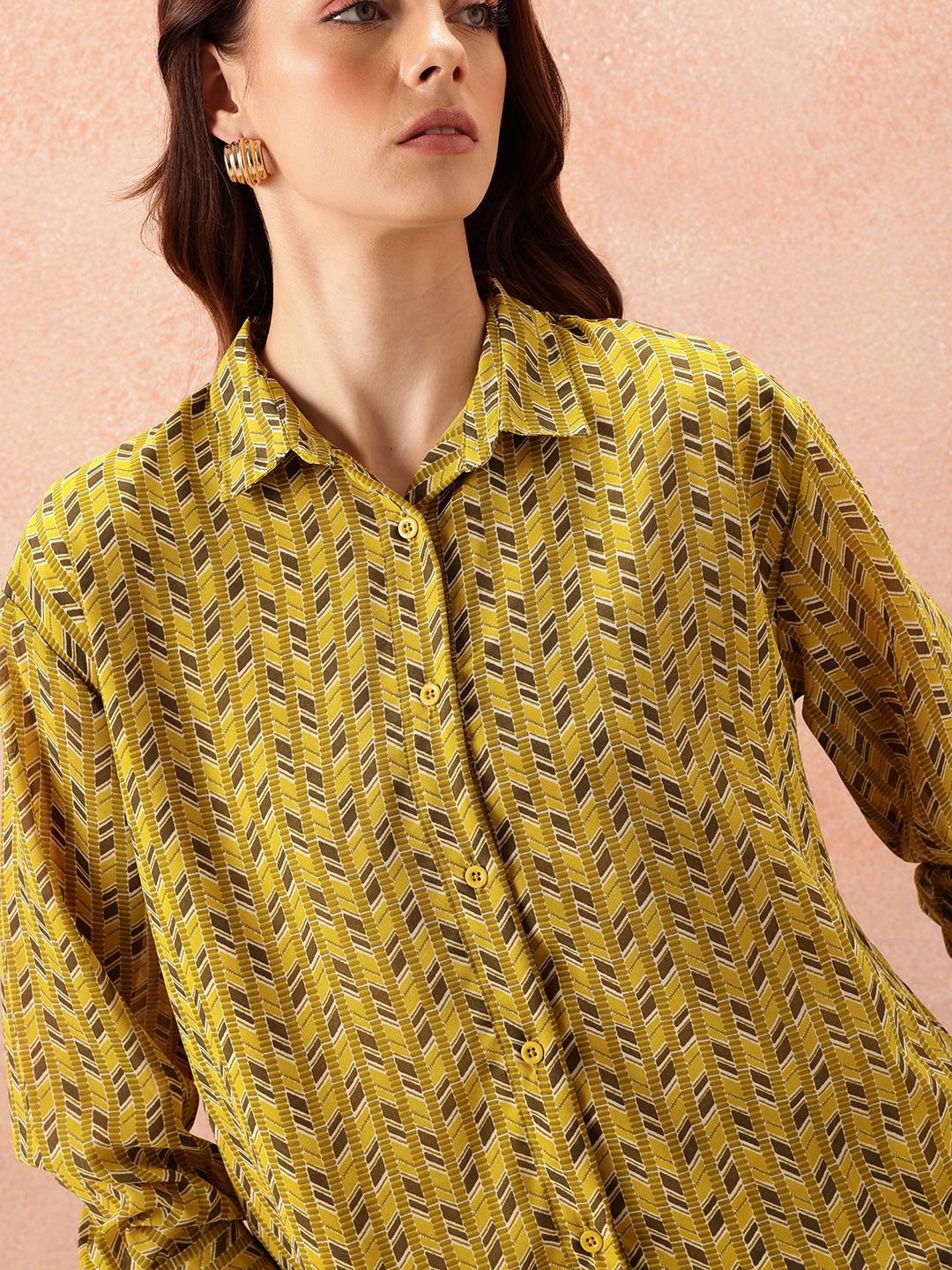 all about you Opaque Printed Casual Shirt