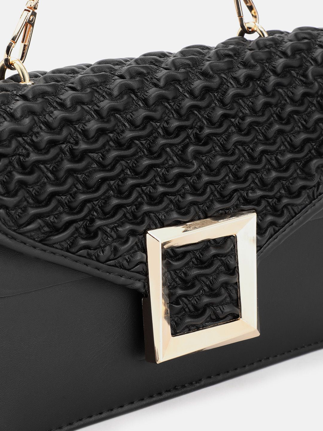 DressBerry Bubble Textured Structured Satchel