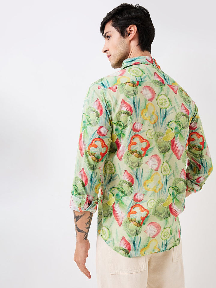 SPYKAR Men Spread Collar Floral Printed Cotton Casual Shirt
