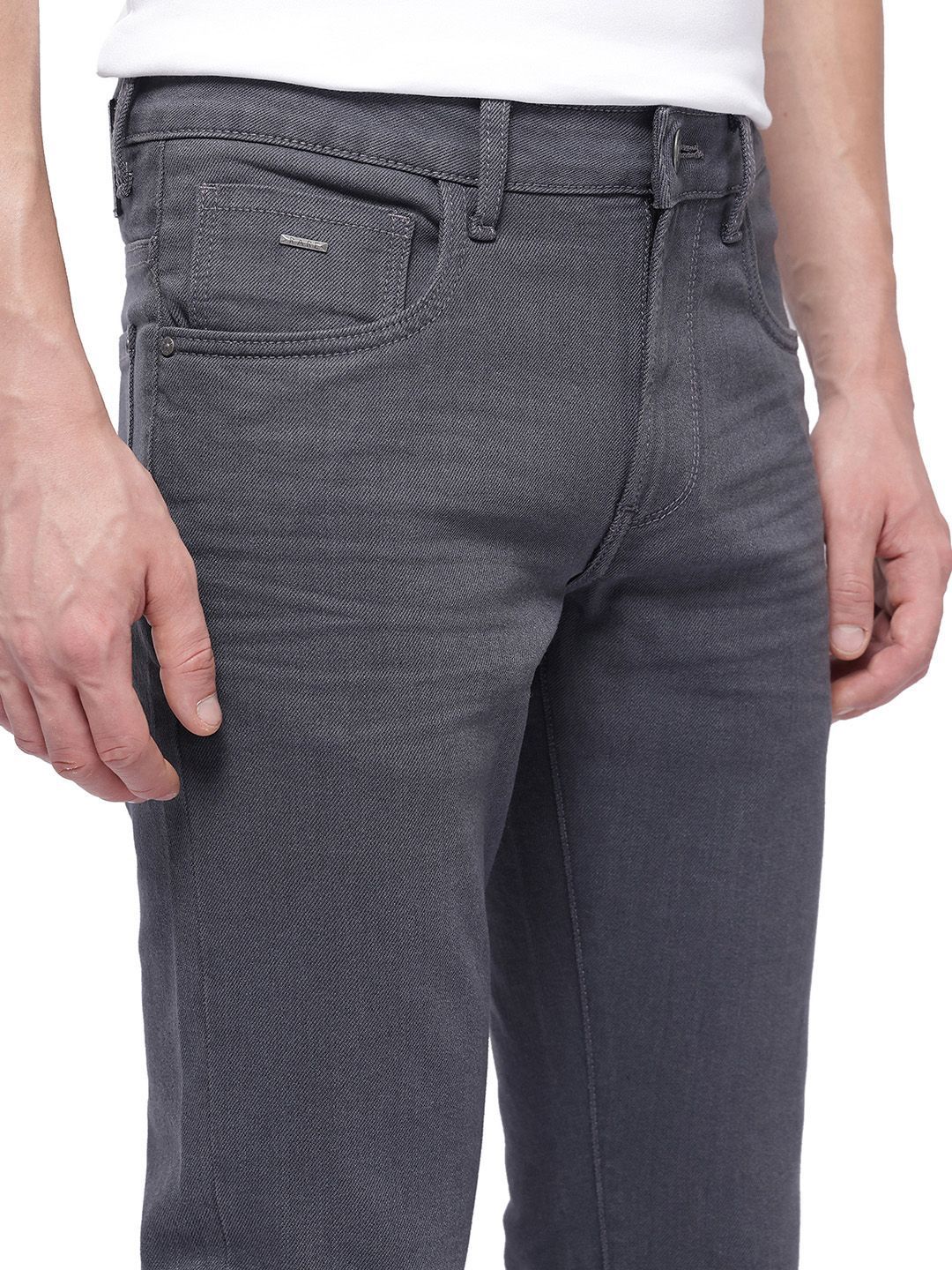 RARE RABBIT Men Comfort Mid-Rise No Fade Stretchable Jeans