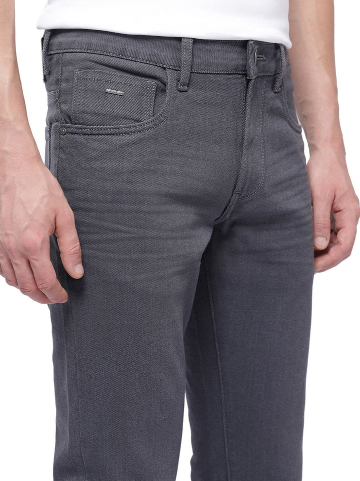 RARE RABBIT Men Comfort Mid-Rise No Fade Stretchable Jeans