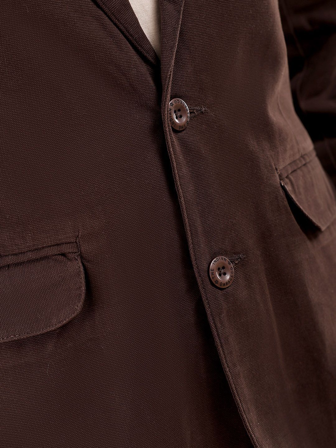 The Indian Garage Co Cotton Slim-Fit Cotton Single-Breasted Blazer