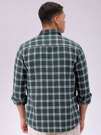 The Indian Garage Co Men Relaxed Fit Checked Textured Resortwear Shirt