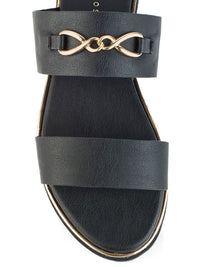 Lino Perros Women Open Toe Flats with Buckles