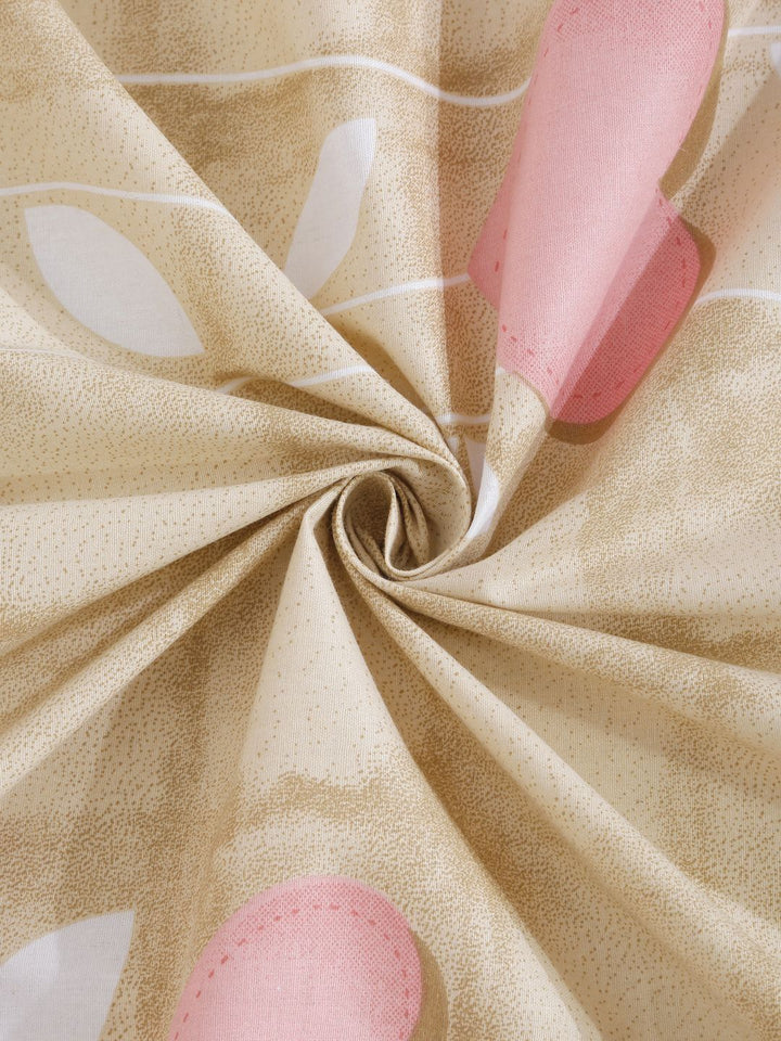 Myntra Elegant Homes Pink 400 TC Pure Cotton Set Cadar Dipasang Single 2.25m x 1.5m