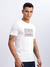 ADRO Men Typography Printed Round Neck Cotton T-shirt