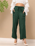 DressBerry Women Chic Comfort Relaxed Fit  Trousers with Box Pockets