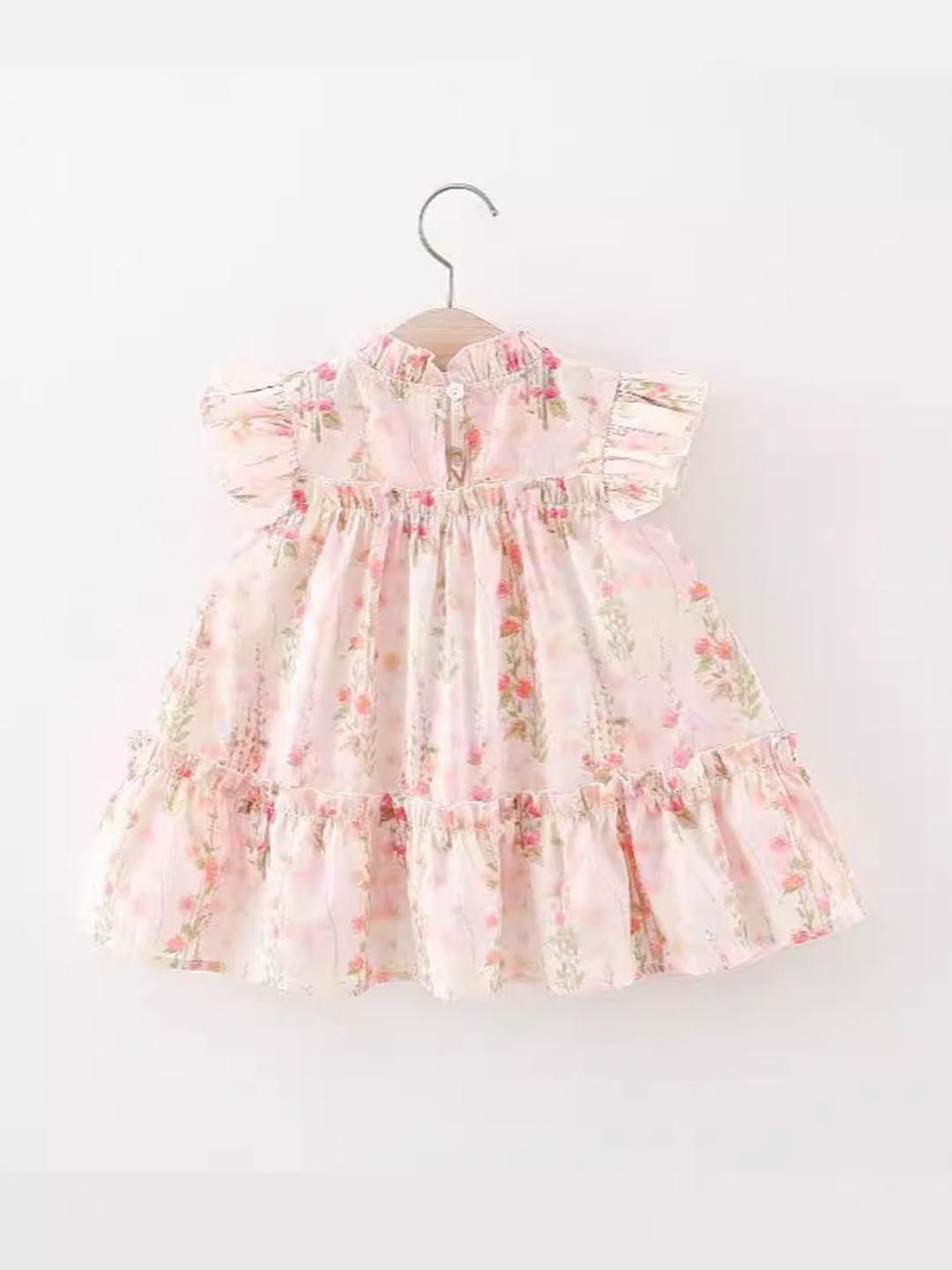 YK Floral Print Fit & Flare Dress