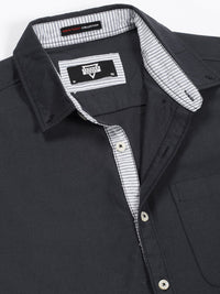 Thomas Scott Men Premium Button-Down Collar Solid Pure Cotton Slim Fit Casual Shirt