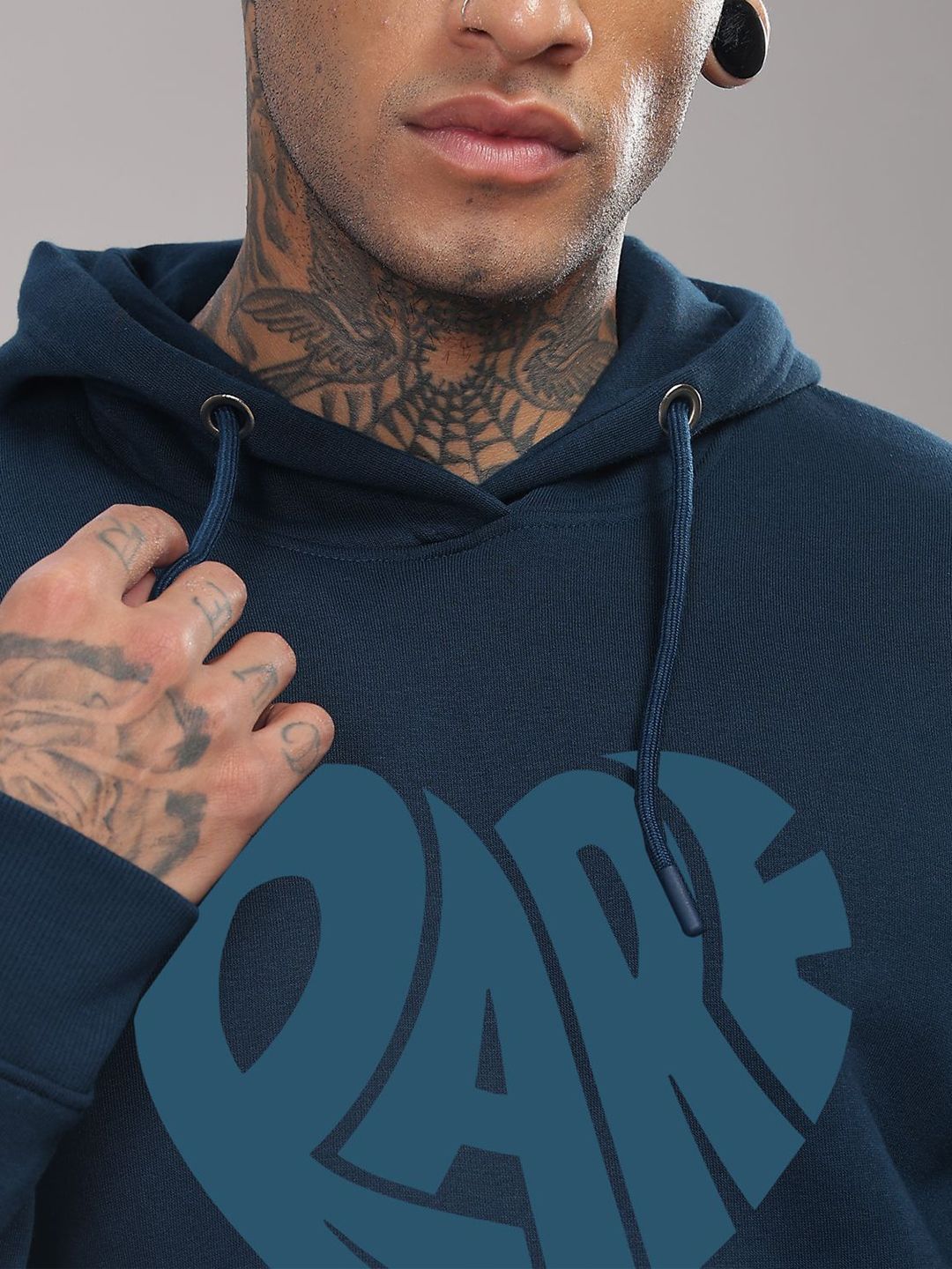 ADRO Men Printed Hooded Sweatshirt