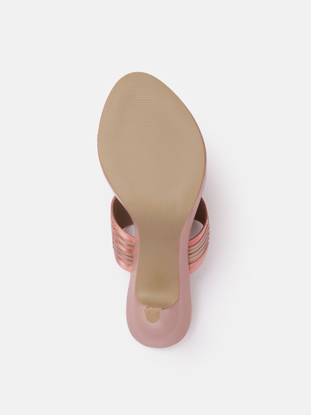 House of Pataudi Open Toe Striped Slim Heels
