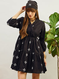 Pink Paprika by SASSAFRAS Floral Printed Fit & Flare Dress