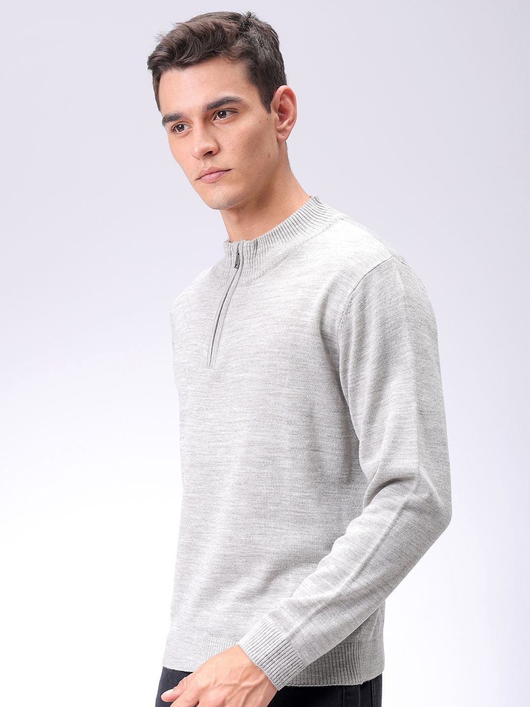 The Indian Garage Co Men Solid Turtle Neck Sweater