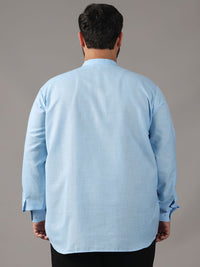 SOJANYA PLUS Size Band Collar Cotton Straight Kurta