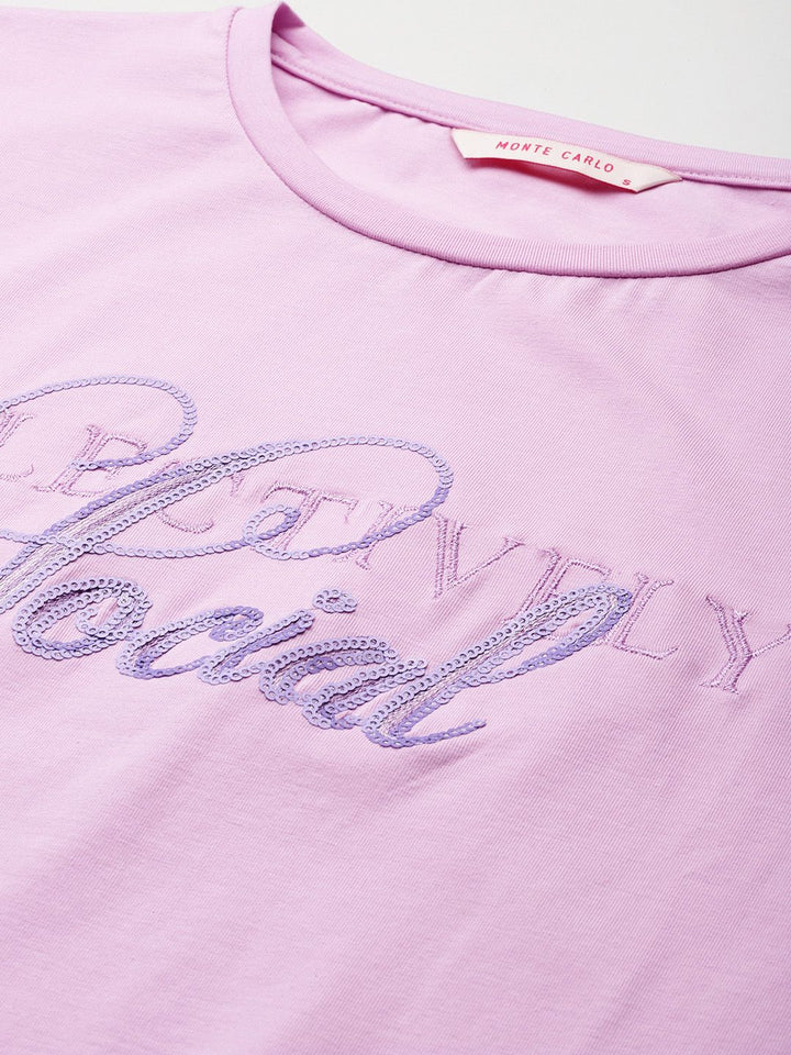 Monte Carlo Embroidered & Sequinned T-shirt