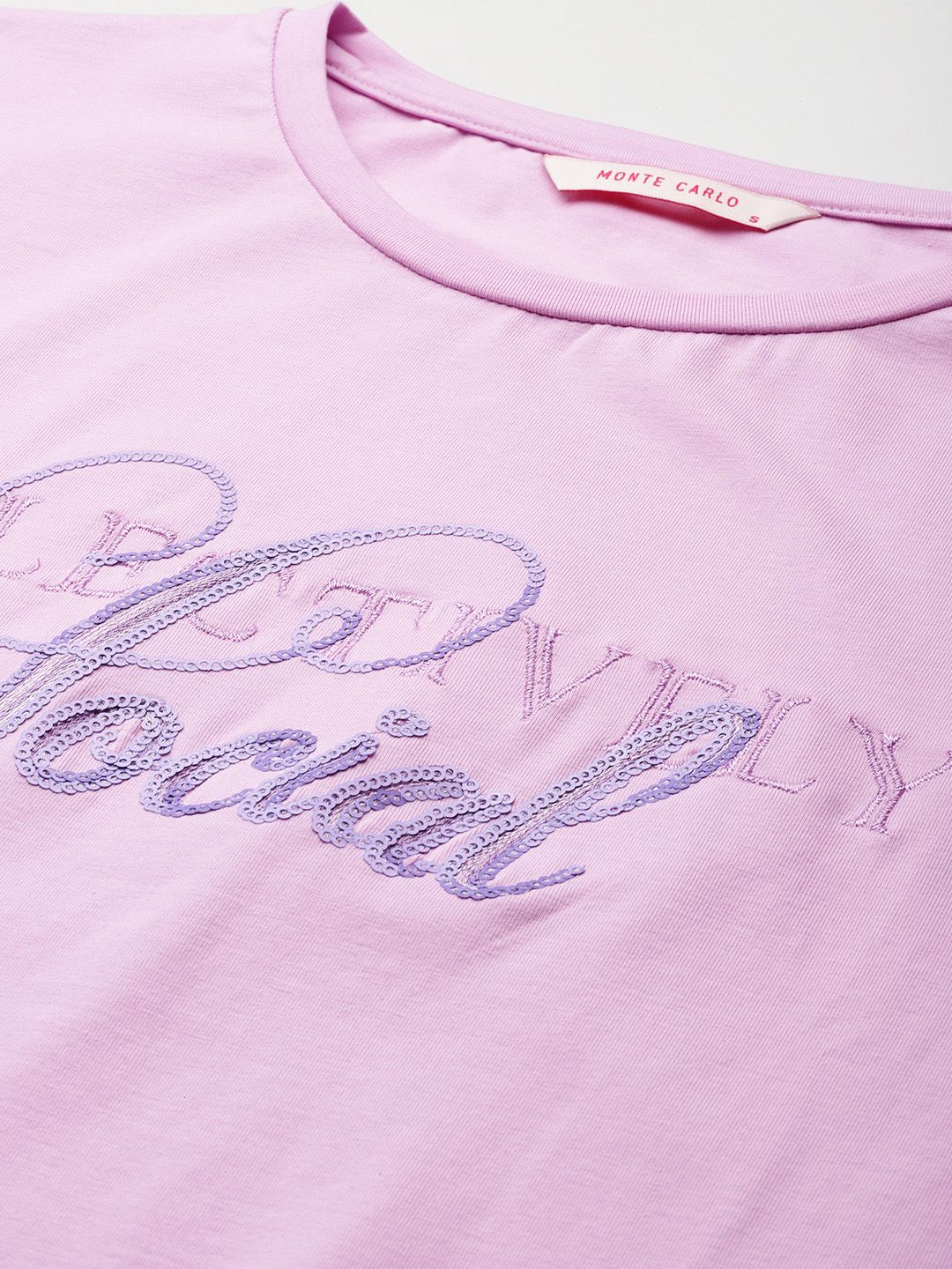 Monte Carlo Embroidered & Sequinned T-shirt