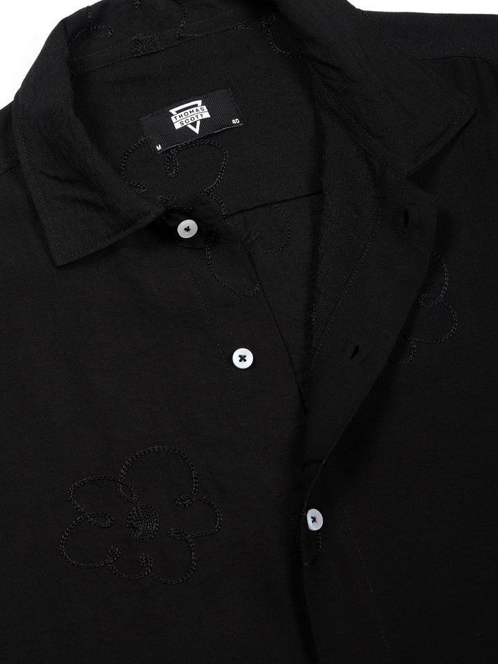 Thomas Scott Men Embroidered Regular Fit Casual Shirt