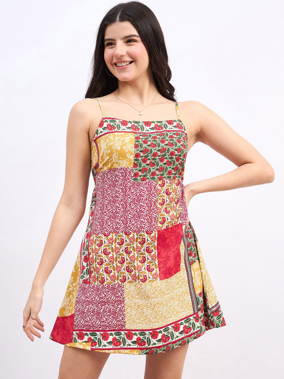 Berrylush Floral Print Bodycon Mini Dress