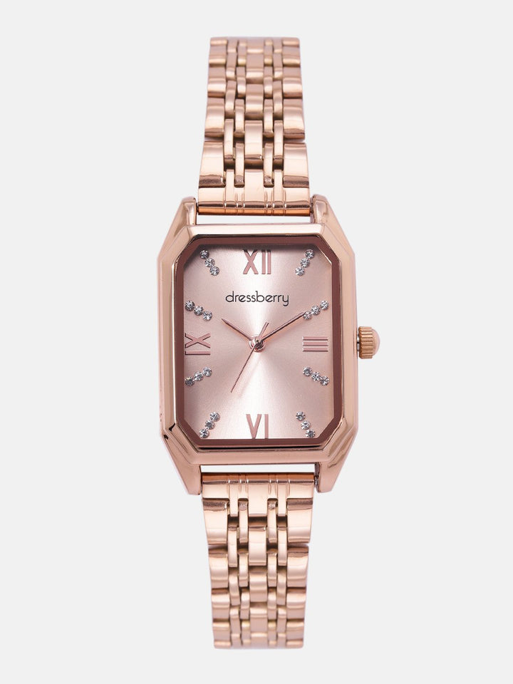 DressBerry Women Embellished Dial & Bracelet Style Straps Analogue Watch UT-A8639-RG-DB