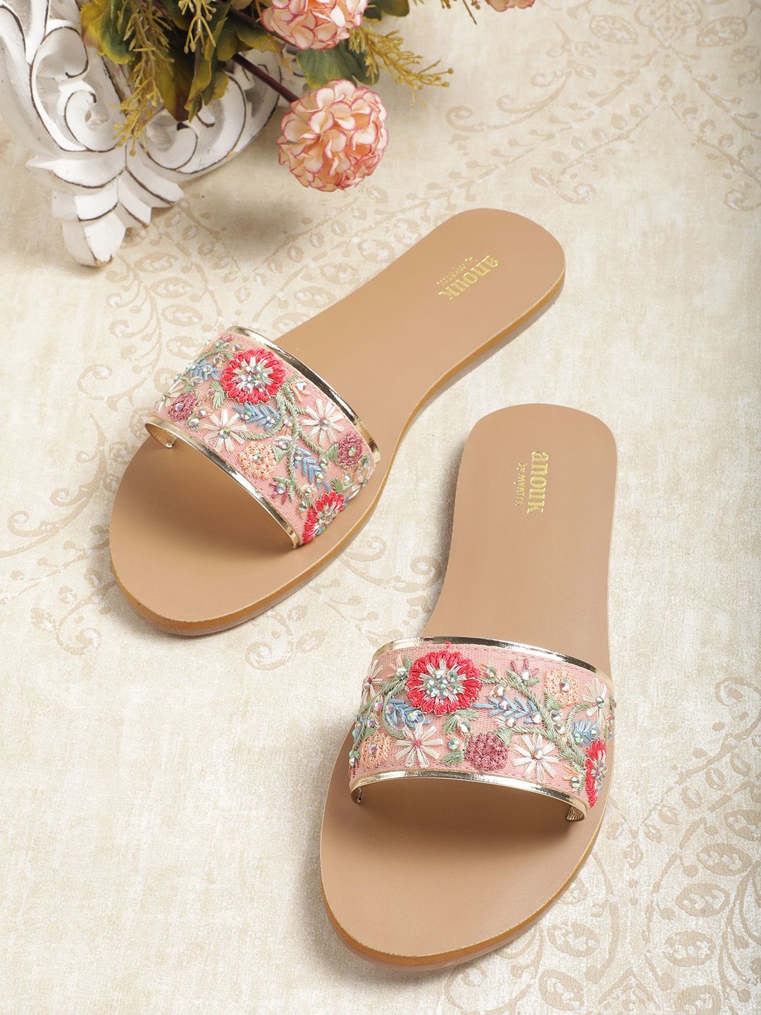 Anouk Women Embellished Open Toe Flats